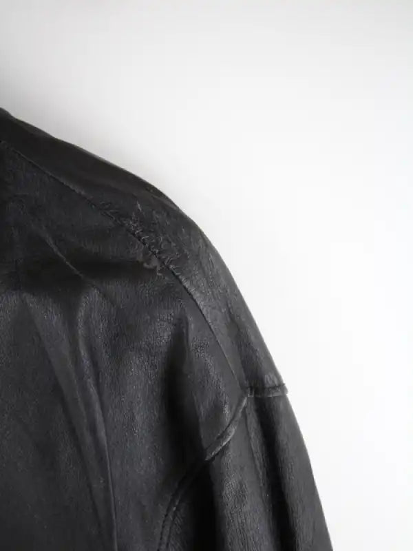 Vintage Lederjacke Schwarz XL – Detailbild 1