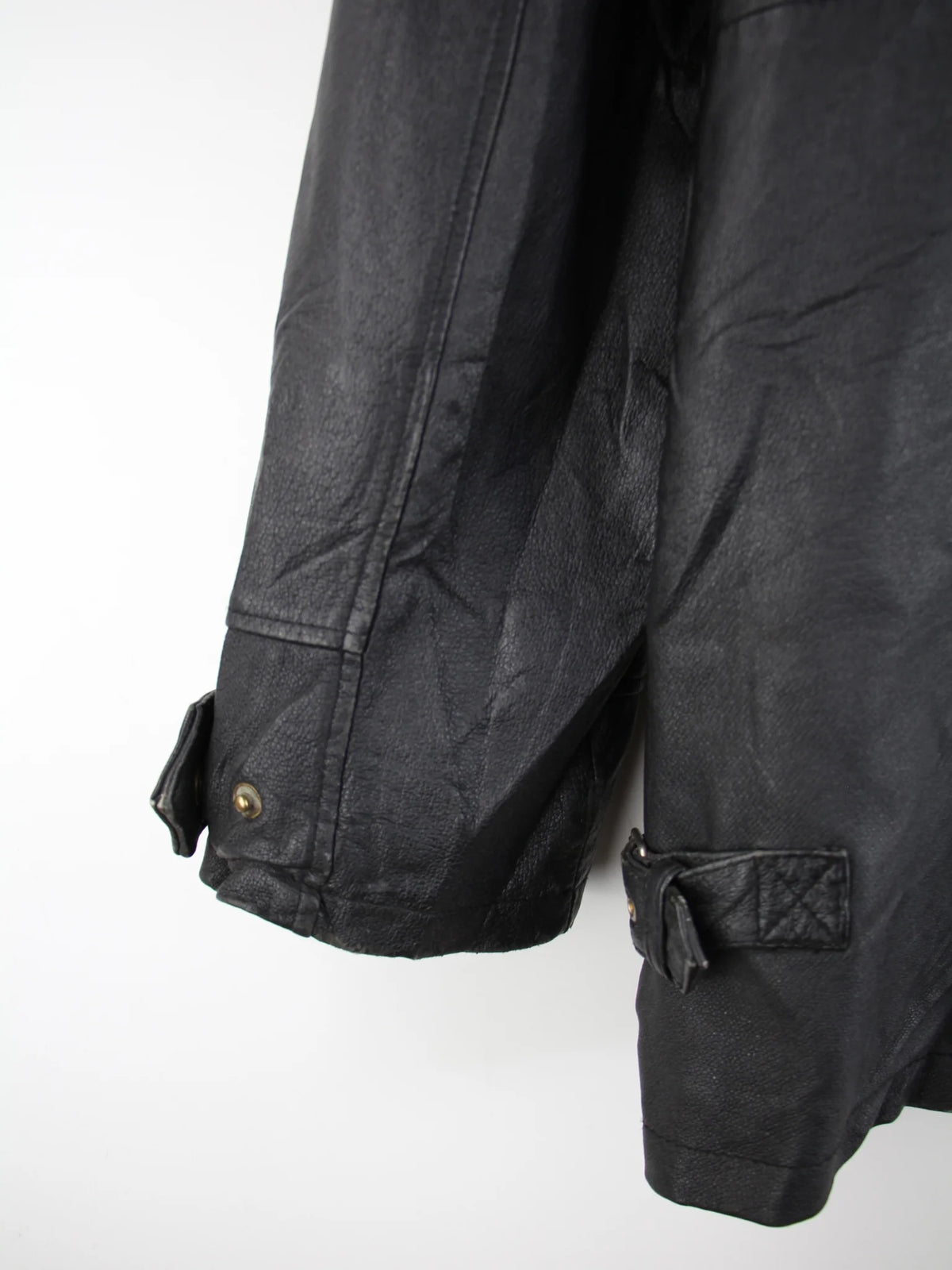 Vintage Lederjacke Schwarz XL – Detailbild 4