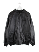 Vintage Lederjacke Schwarz XL – Vorderseite