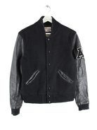 Vintage Lederjacke Schwarz XS – Vorderseite