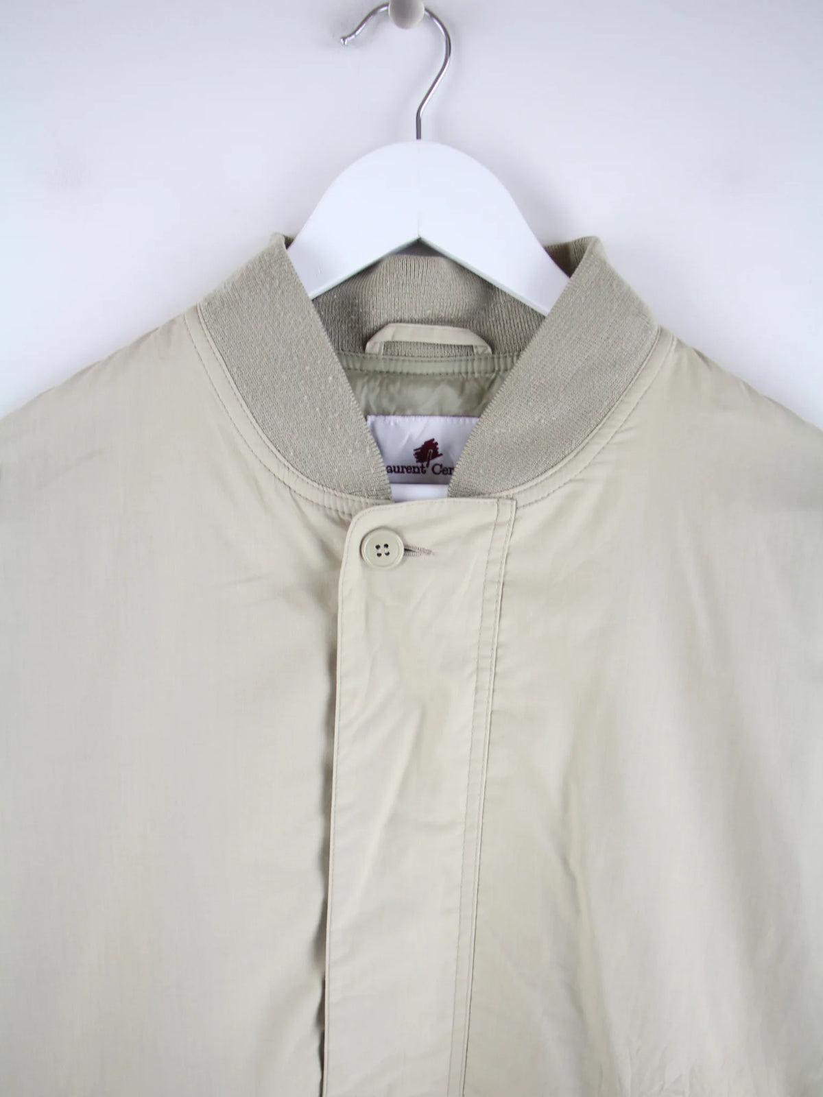 Vintage Leichte Jacke Beige L – Detailansicht Vorderseite