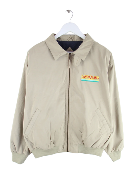 Vintage Leichte Jacke Beige M – Vorderseite