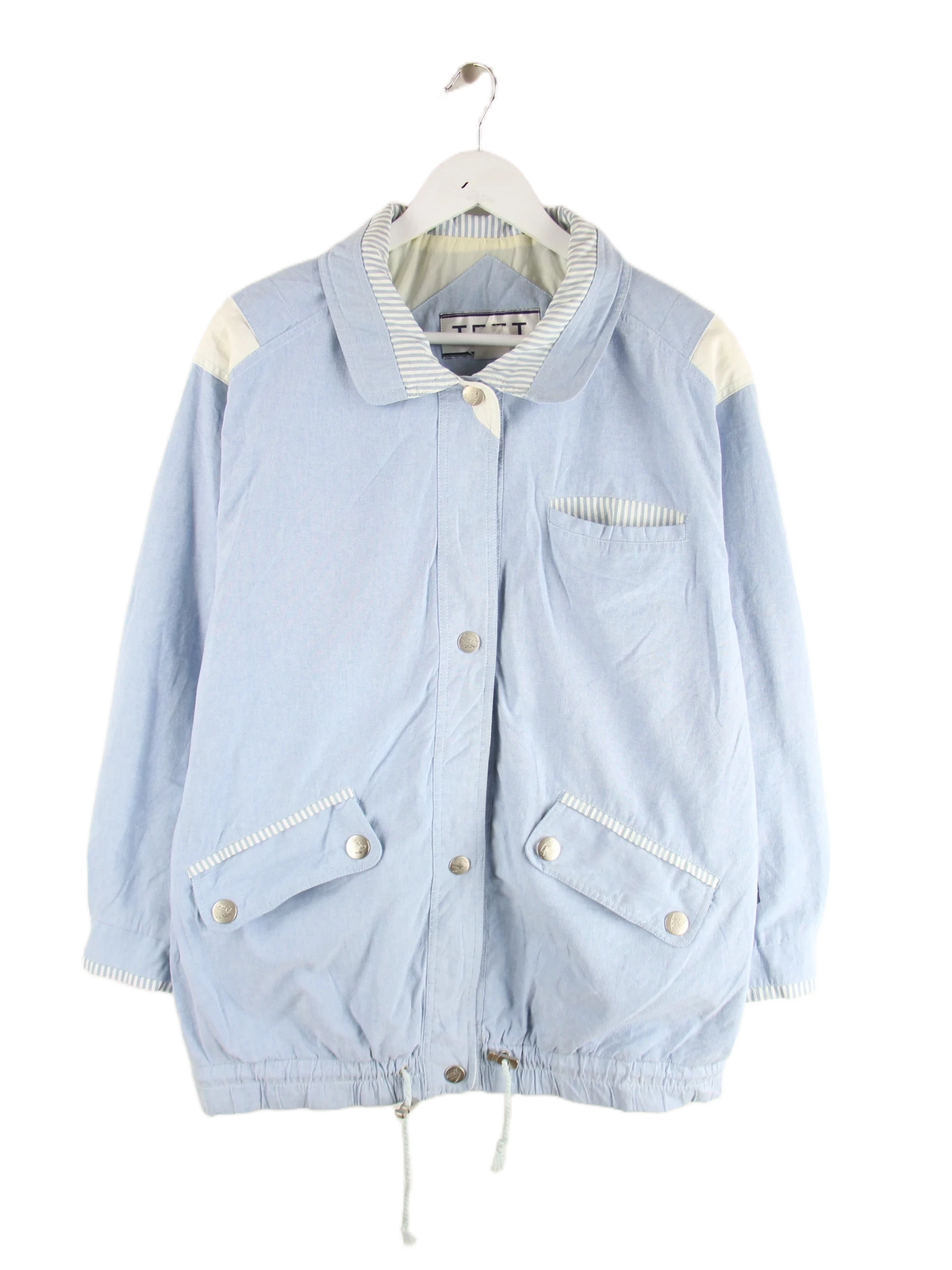 Vintage Leichte Jacke Blau M – Vorderseite