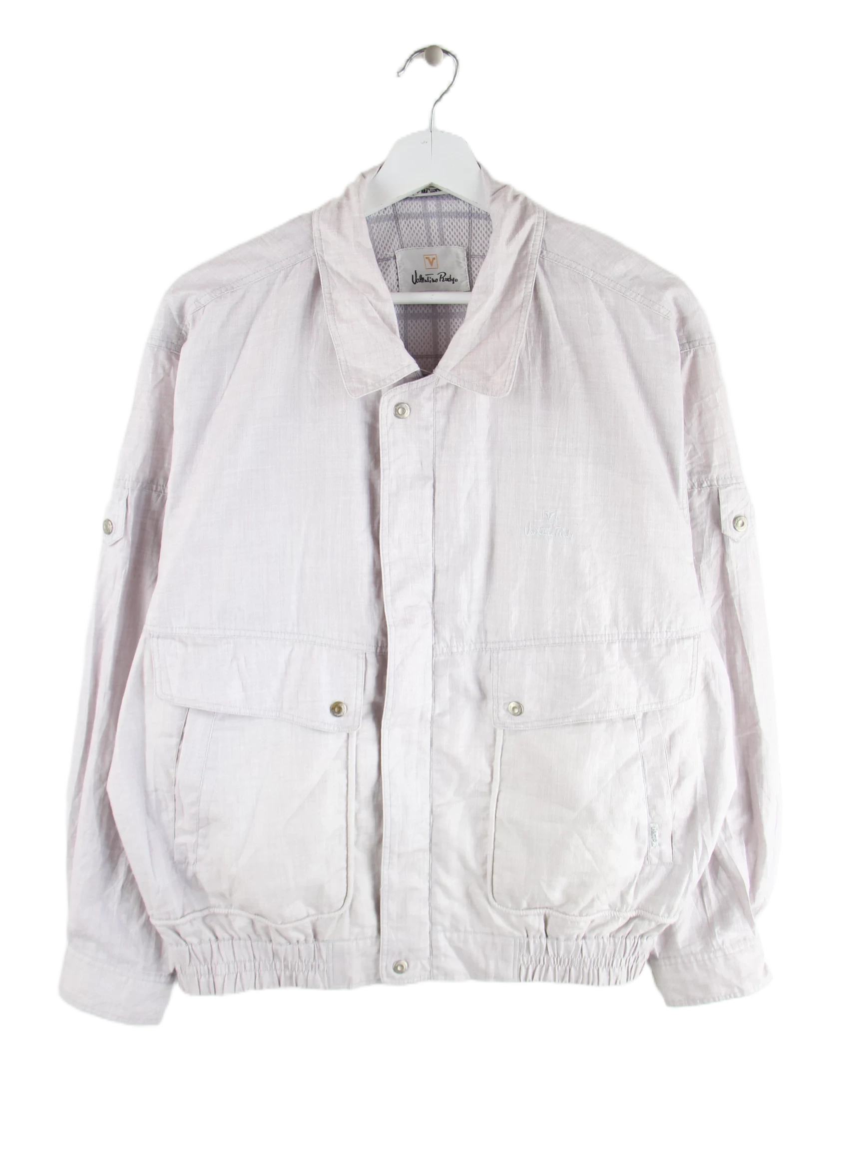 Vintage Leichte Jacke Grau L – Vorderseite