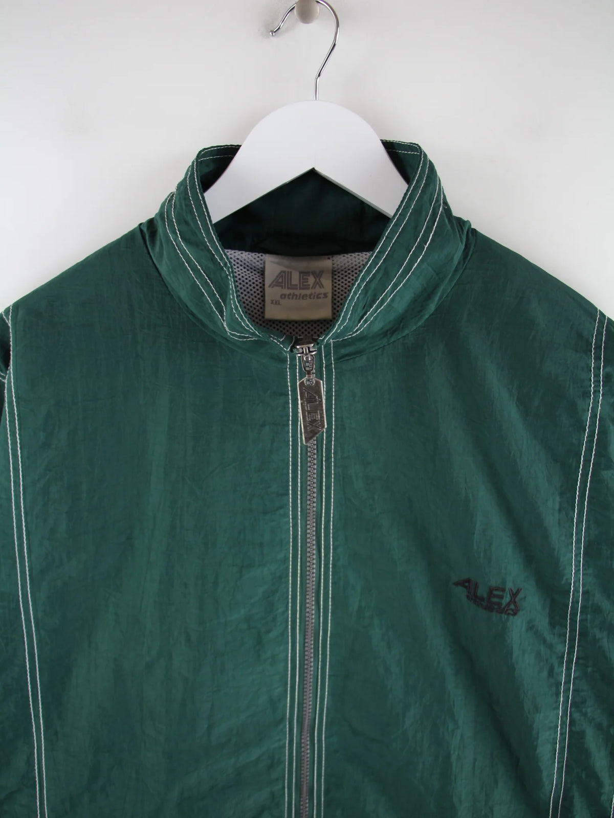 Vintage Leichte Jacke Grün XXL – Detailansicht Vorderseite