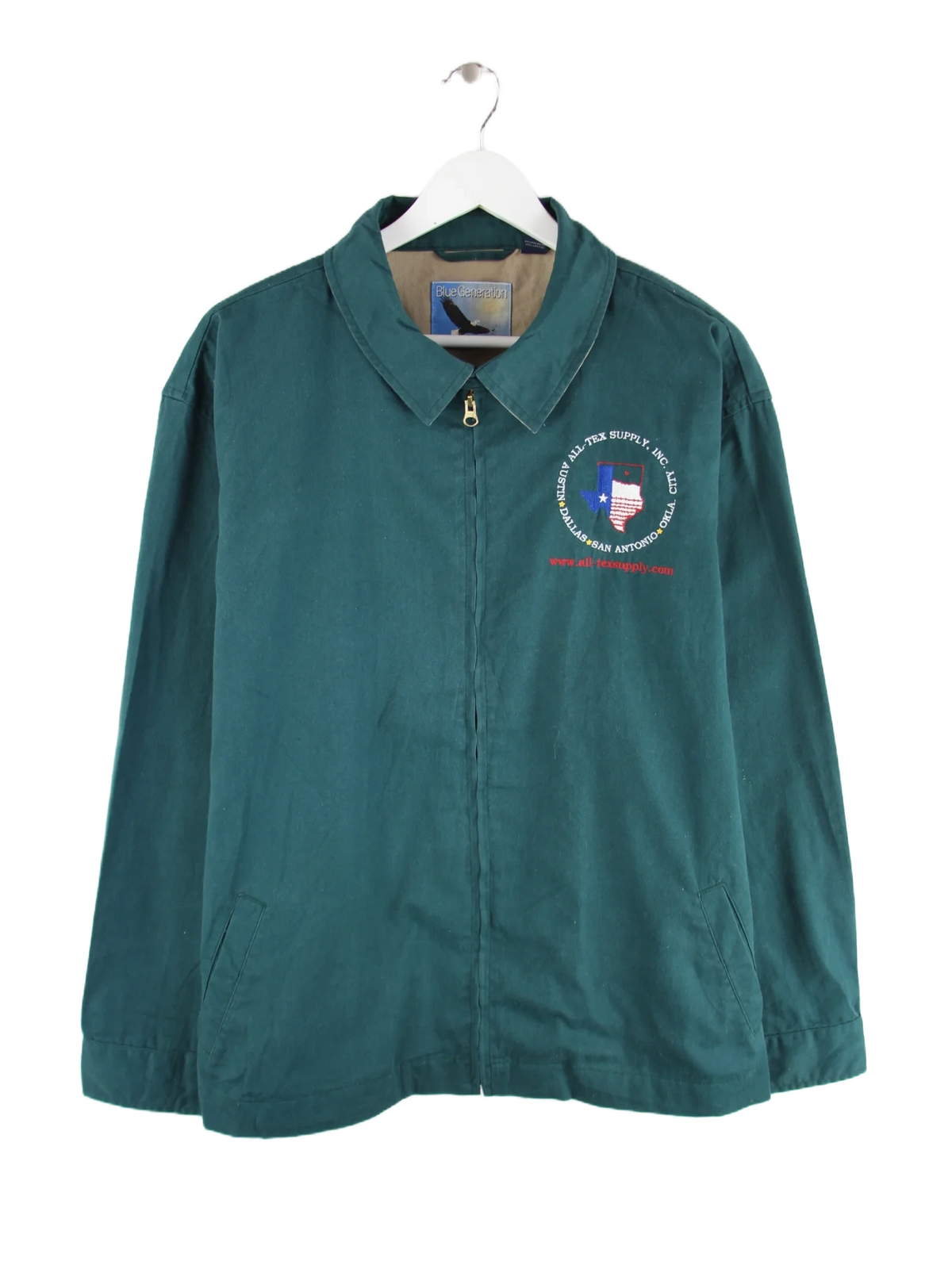 Vintage Leichte Jacke Grün XXL – Vorderseite