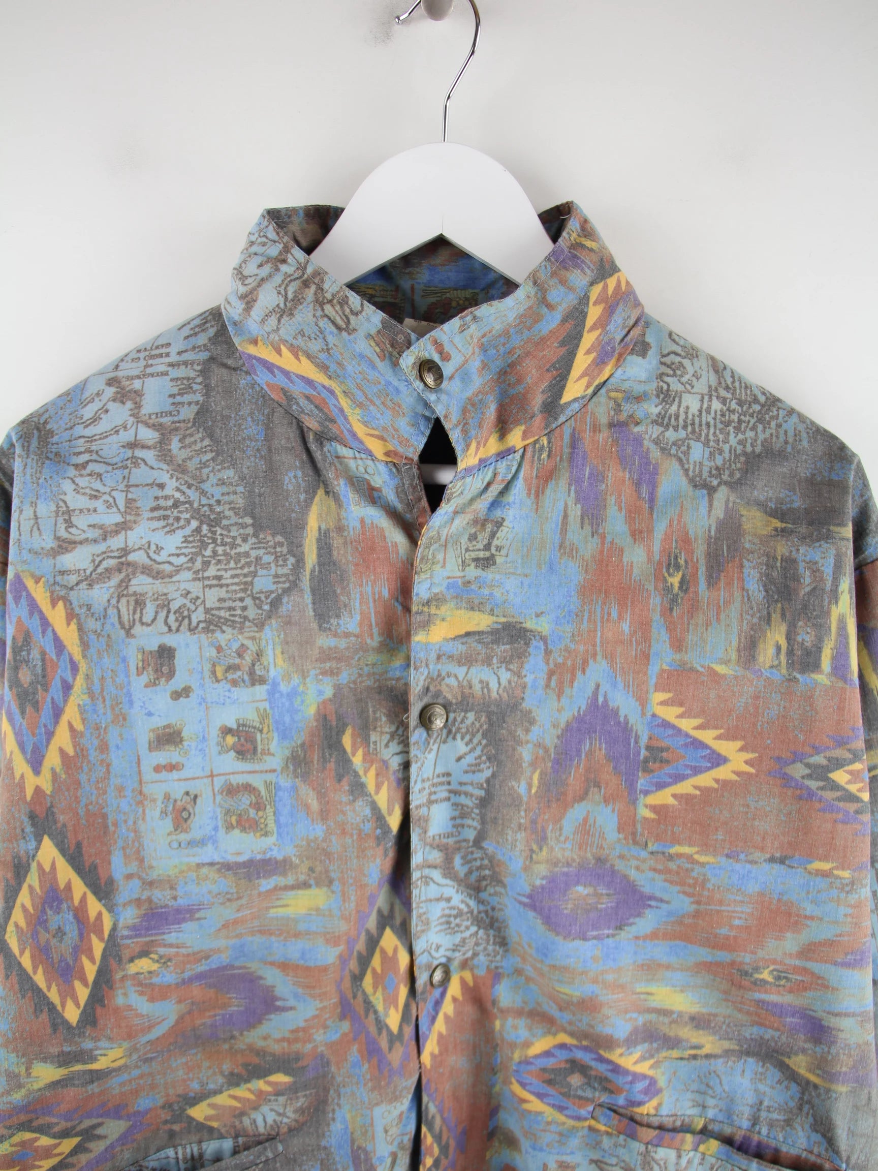 Vintage Leichte Jacke Mehrfarbig S – Detailansicht Vorderseite
