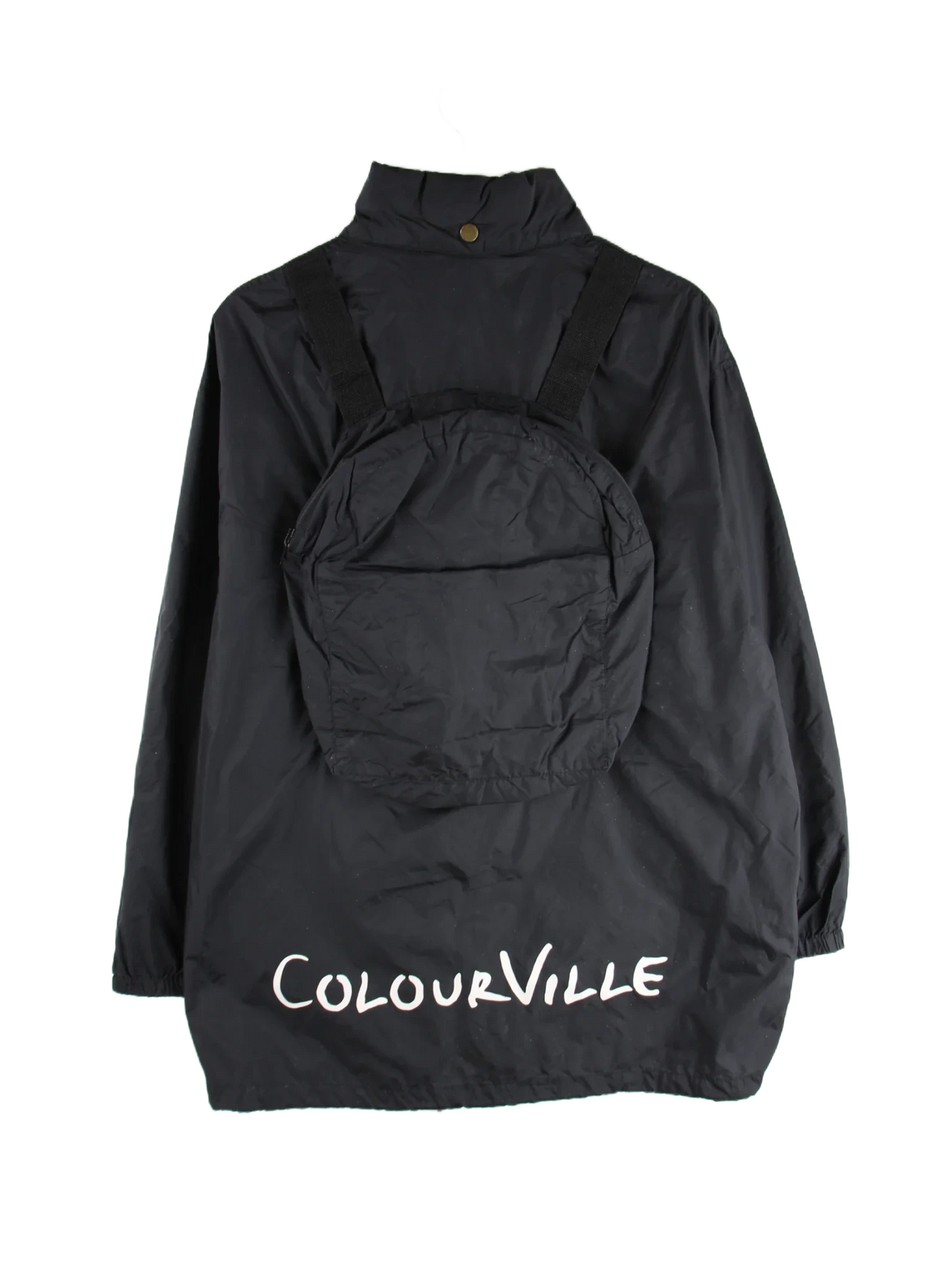 Vintage Leichte Jacke Schwarz L – Rückseite