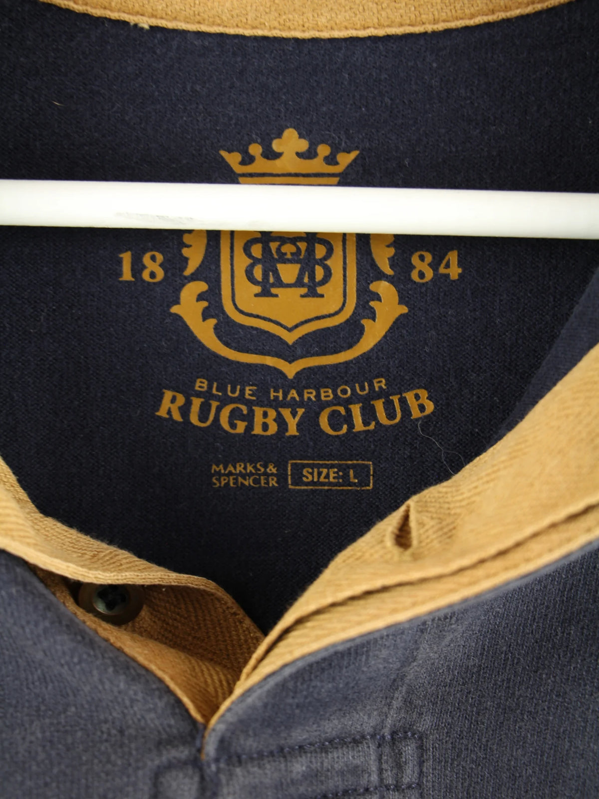 Vintage Polo Blau L – Etikett