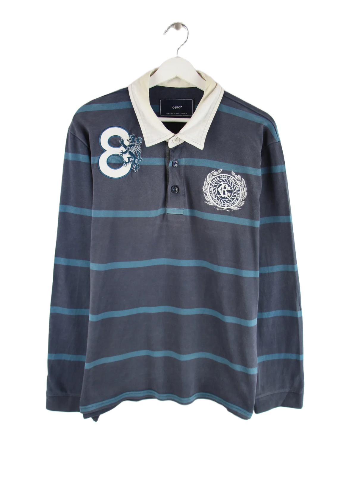 Vintage Polo Blau XL – Vorderseite