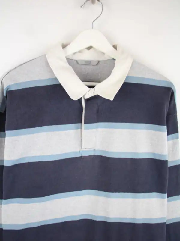 Vintage Polo Grau L – Detailansicht Vorderseite
