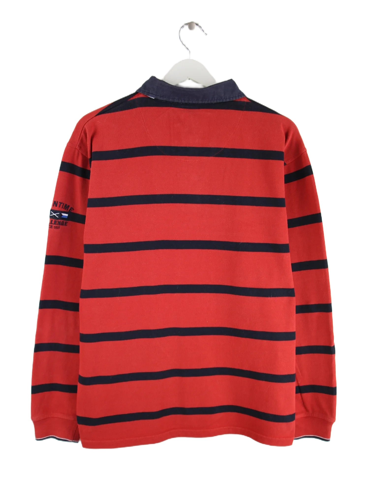 Vintage Polo Rot L – Rückseite