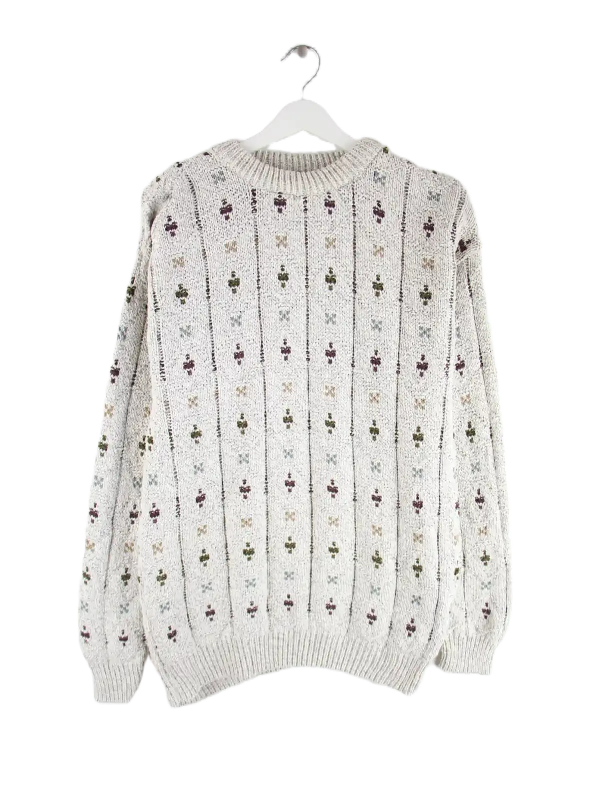 Vintage Pullover Beige L – Vorderseite