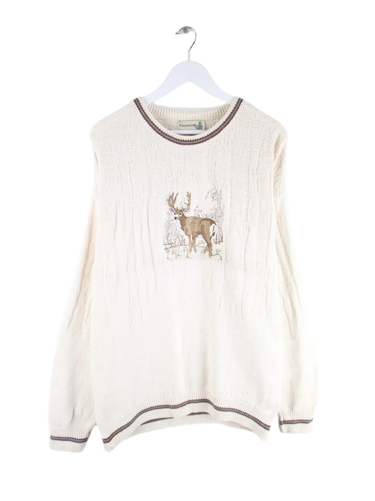 Vintage Pullover Beige XL – Vorderseite