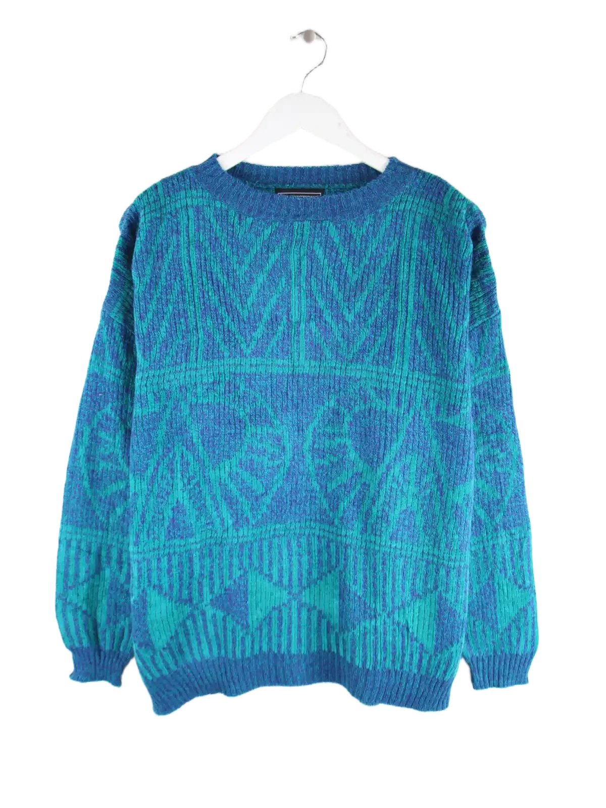 Vintage Pullover Blau M – Vorderseite