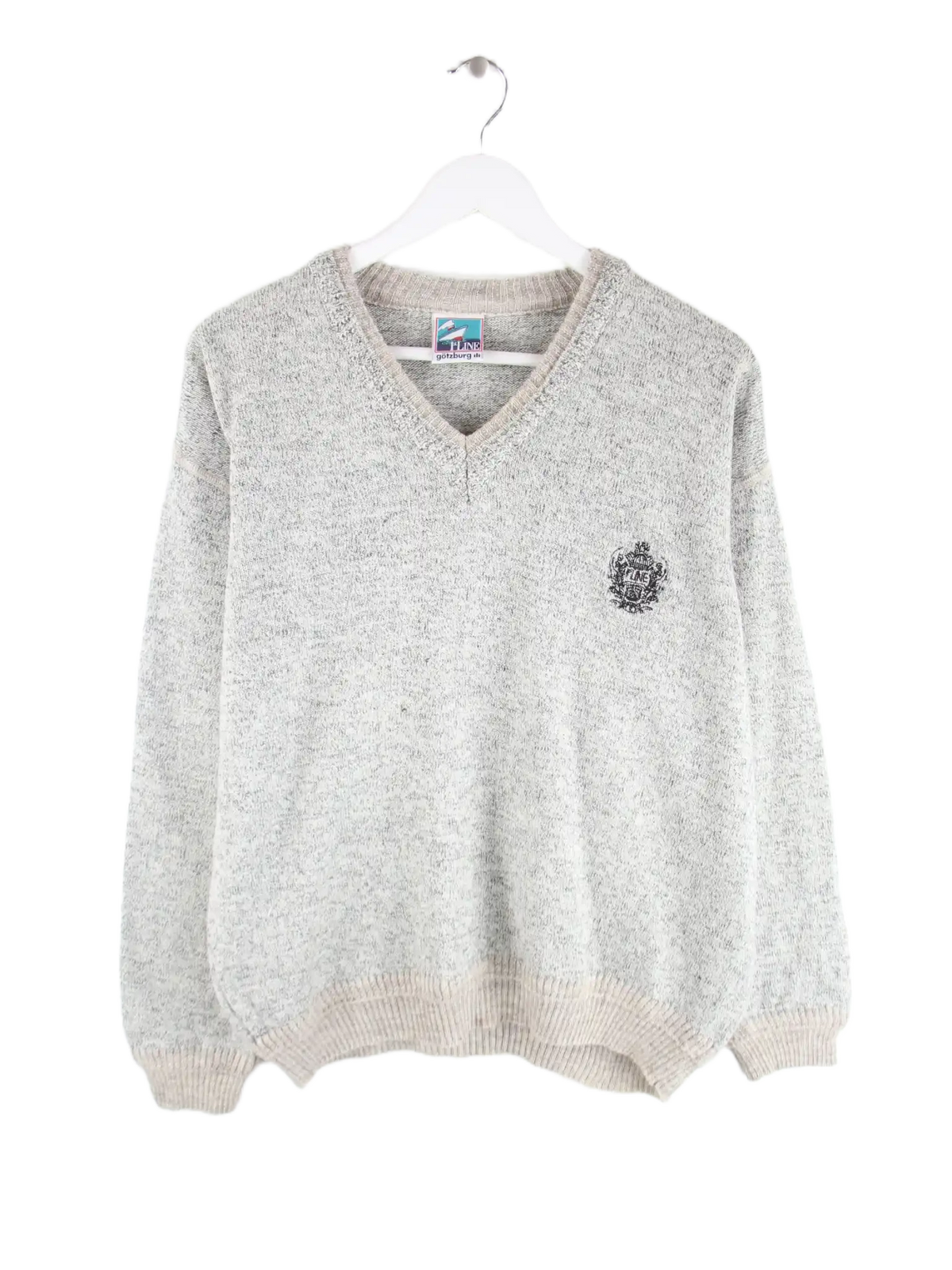 Vintage Pullover Grau L – Vorderseite
