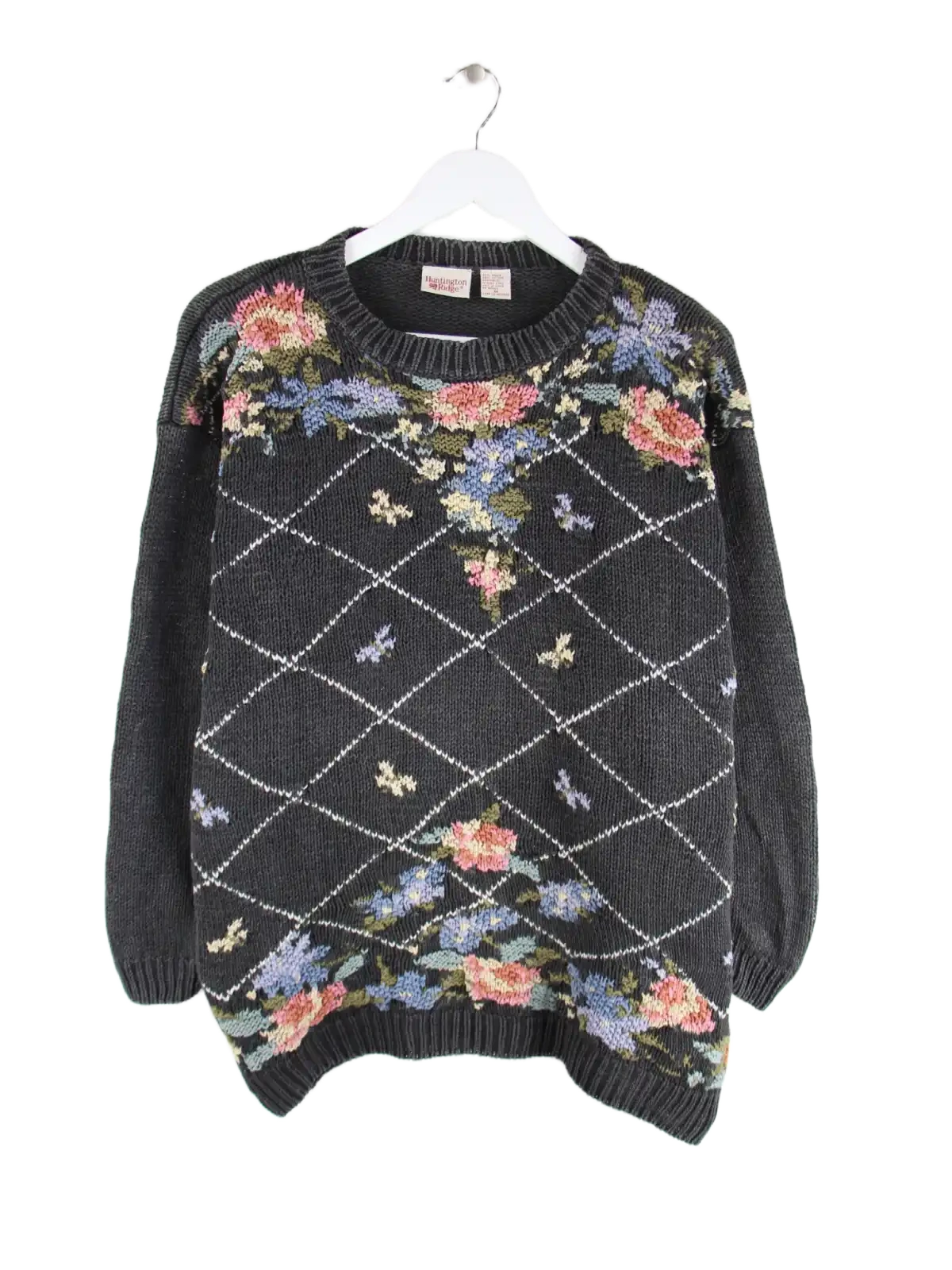 Vintage Pullover Grau M – Vorderseite