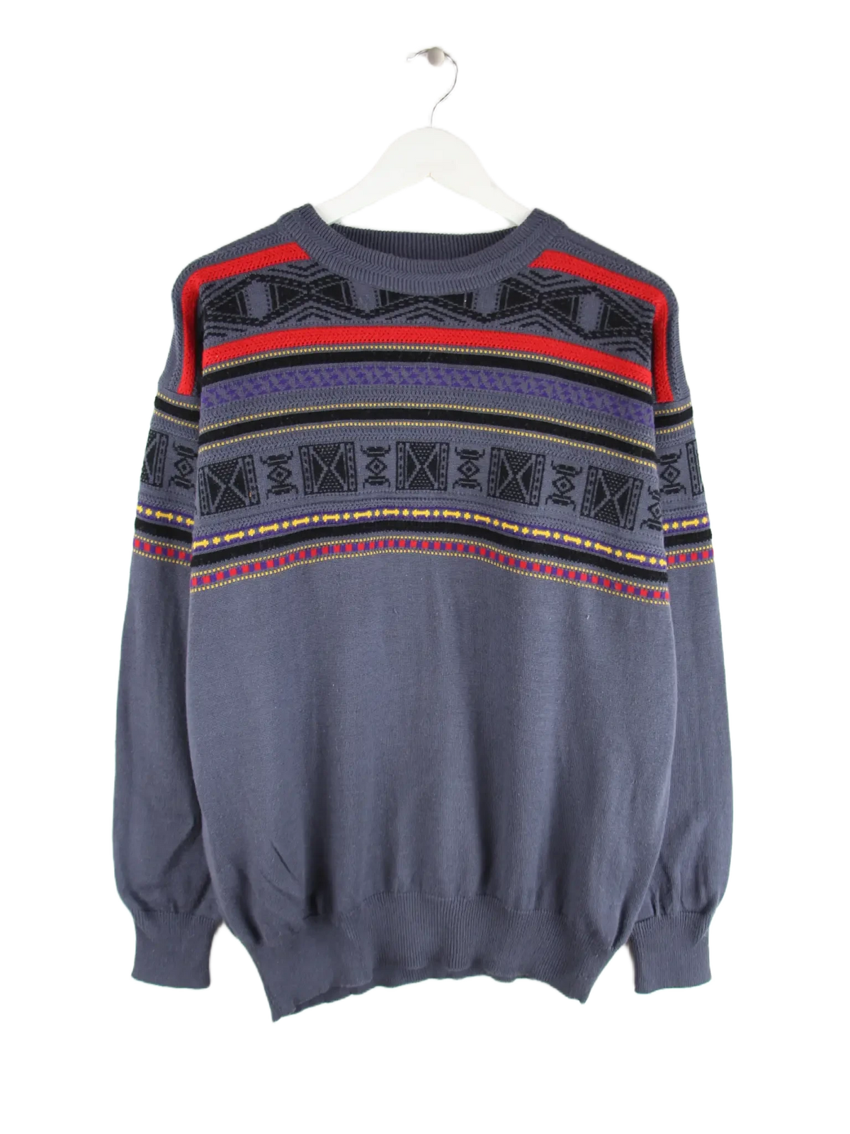 Vintage Pullover Grau XL – Vorderseite