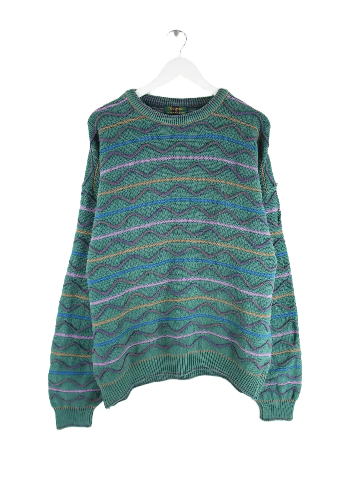 Vintage Pullover Grün L – Vorderseite