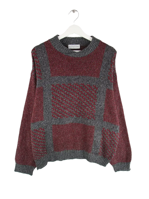 Vintage Pullover Rot L – Vorderseite