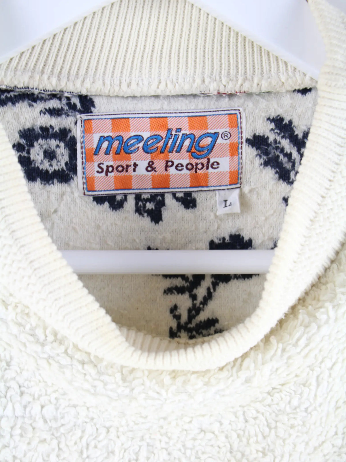 Vintage Sweater Beige L – Etikett