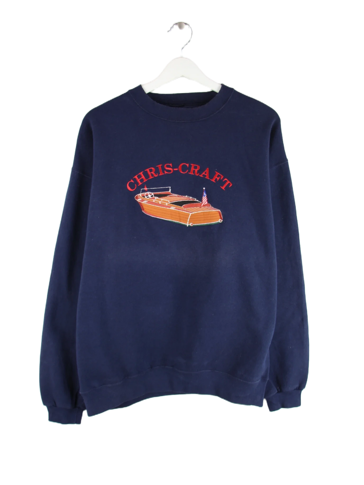 Vintage Sweater Blau L – Vorderseite