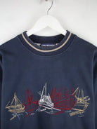 Vintage Sweater Blau XL – Detailansicht Vorderseite
