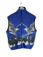 Vintage Weste Blau M – Vorderseite