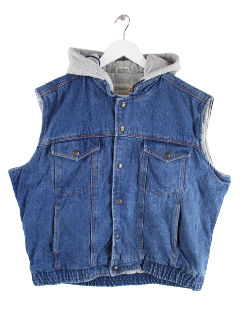 Vintage Weste Blau XL – Vorderseite