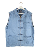 Vintage Weste Blau XXL – Vorderseite