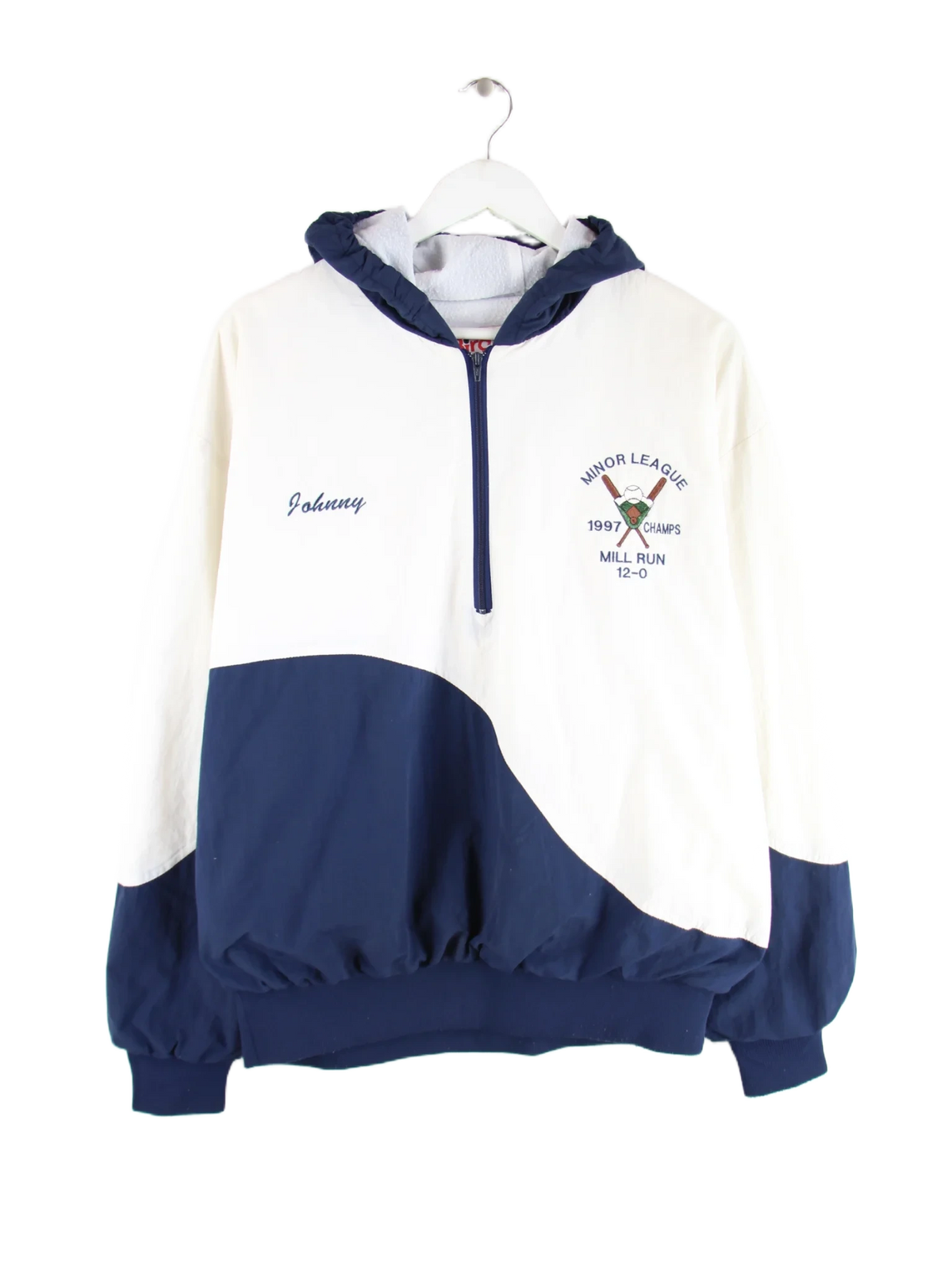 Vintage Windbreaker Weiß XL – Vorderseite