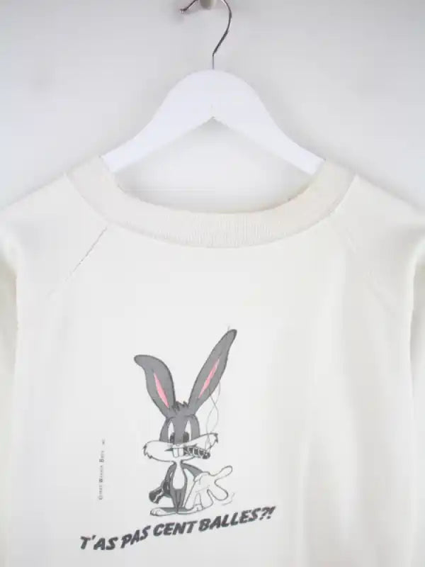 Warner Bros Sweater Weiß S – Detailansicht Vorderseite