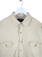 Wrangler Freizeit Hemd Braun M – Detailansicht Vorderseite