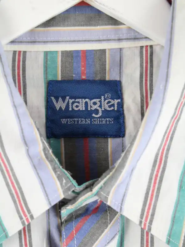 Wrangler Freizeit Hemd Mehrfarbig XL – Etikett
