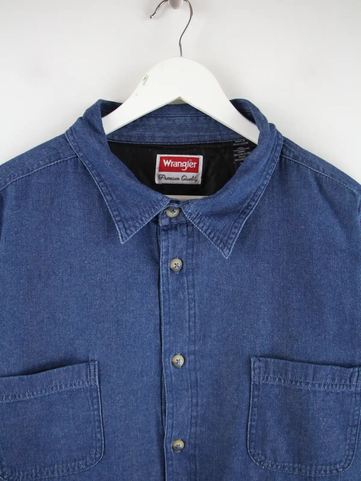 Wrangler Jeansjacke Blau 3XL – Detailansicht Vorderseite