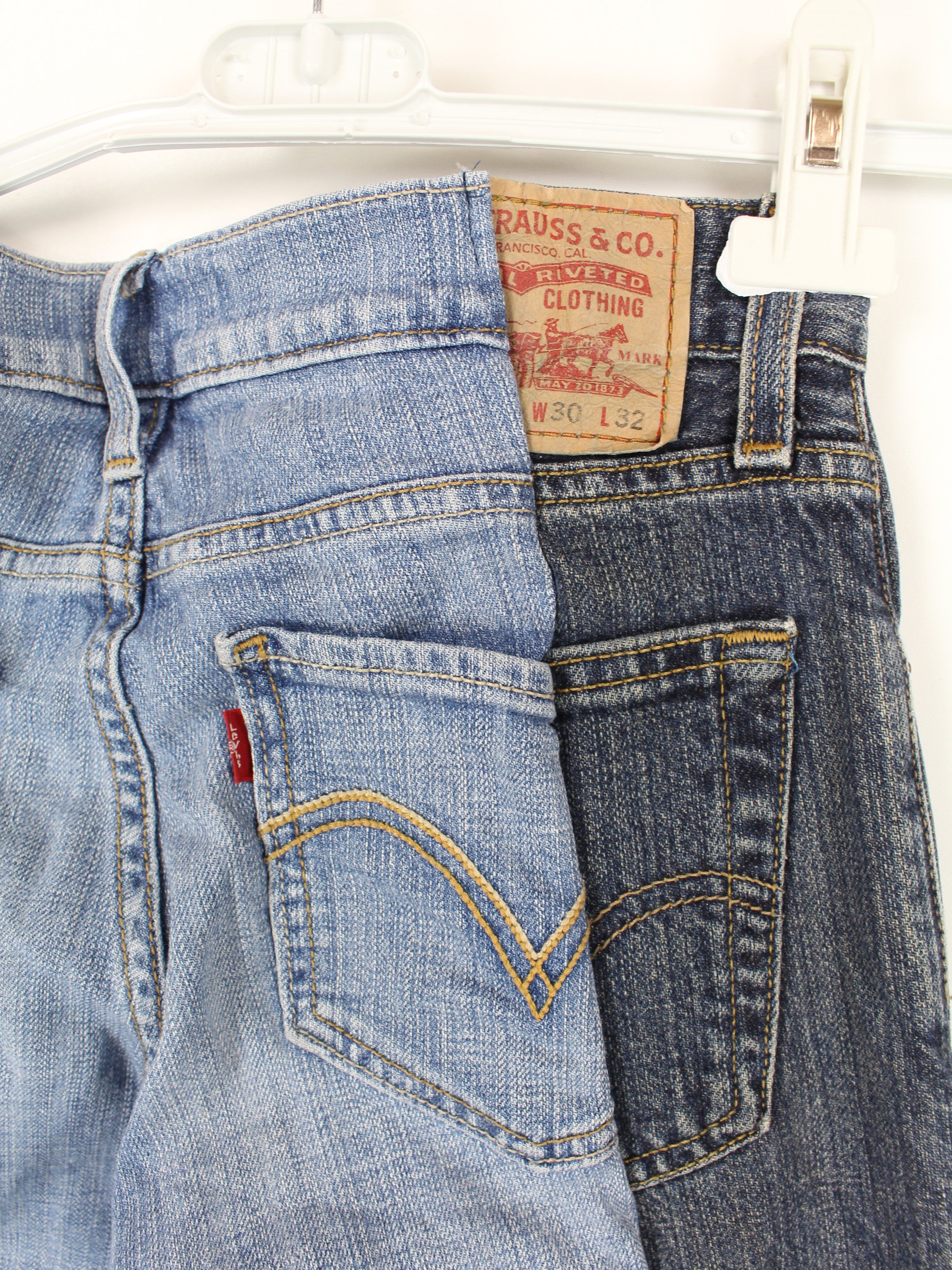 Levis 524 Womens Rework Jeans Blue W30 L32 Peeces