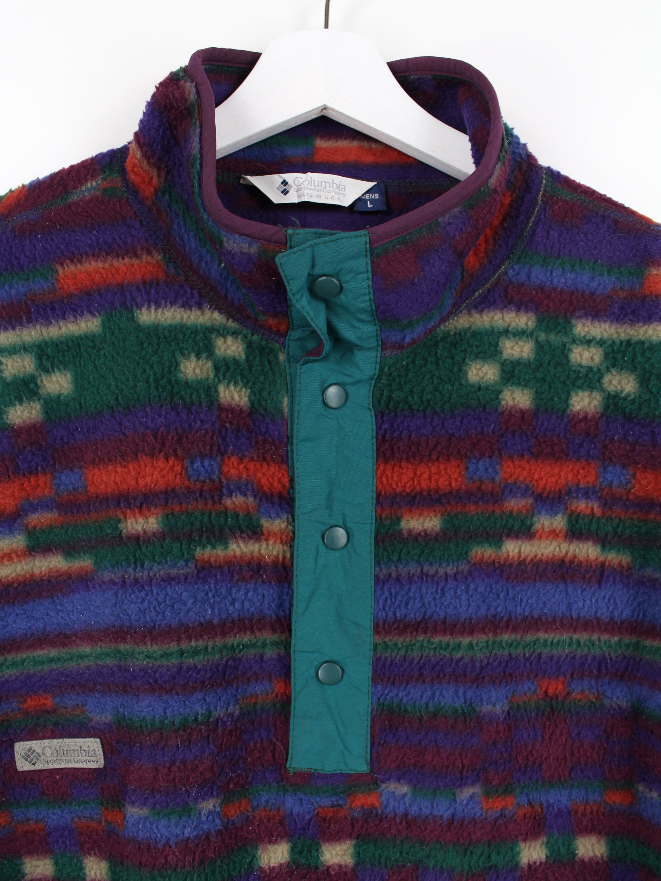 トップス 80s 90s Columbia Henley Neck Fleece Columbia 90s Fleece Top Multicolor L – Peeces