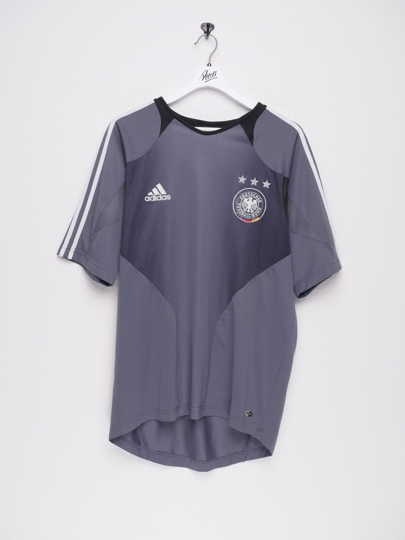 adidas embroidered Logo 'Deutscher Fußball-Bund' grey Jersey Shirt - Peeces