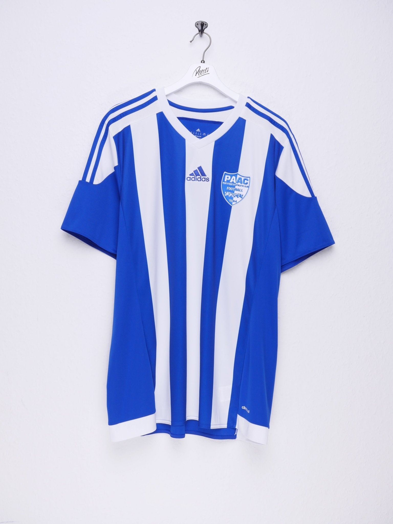 adidas embroidered Middle Logo striped Soccer Jersey Shirt - Peeces