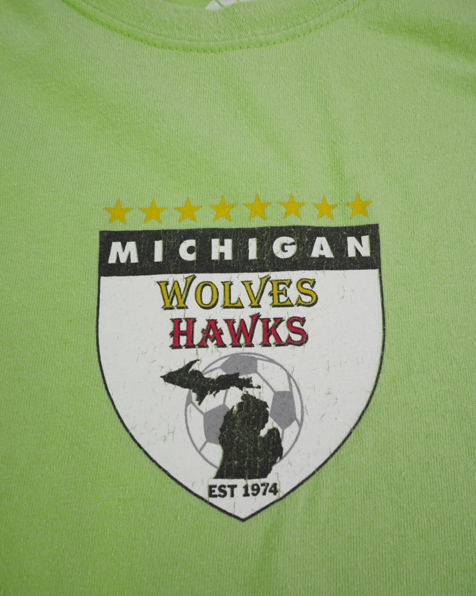 adidas Michigan wolves Hawks printed logo Shirt - Peeces