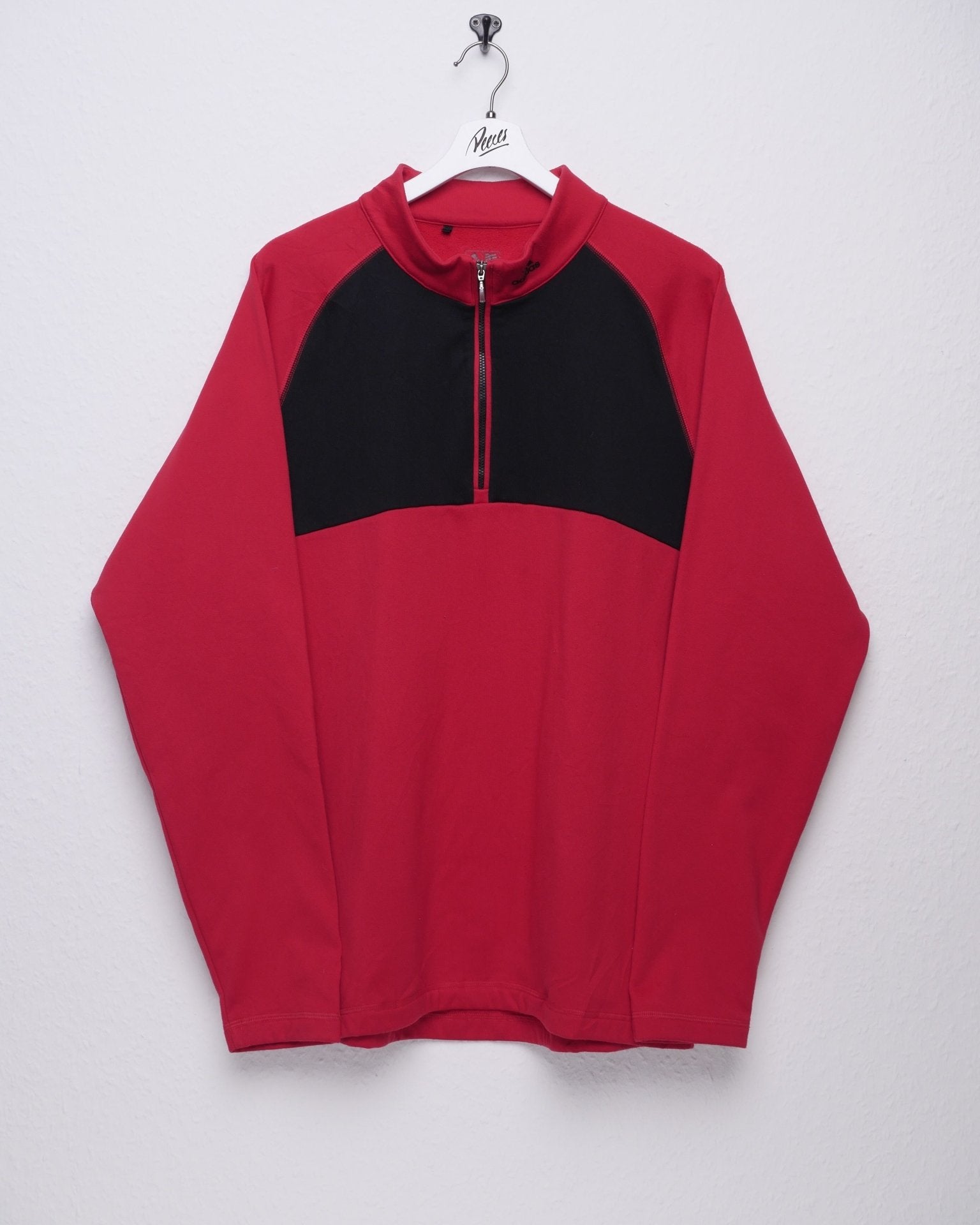 adidas printed Logo two toned Half Zip Sweater - Peeces