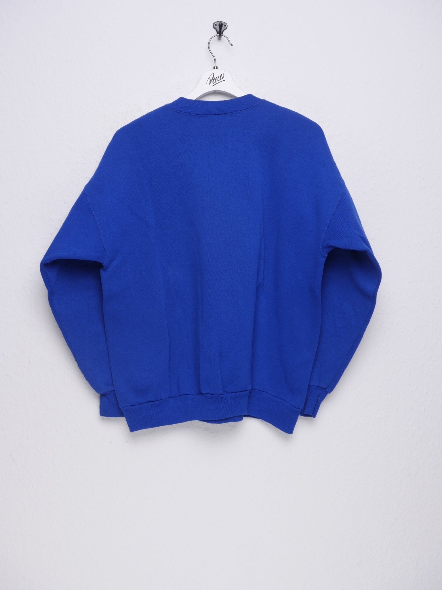 Aged to Perfection printed Spellout blue Sweater - Peeces