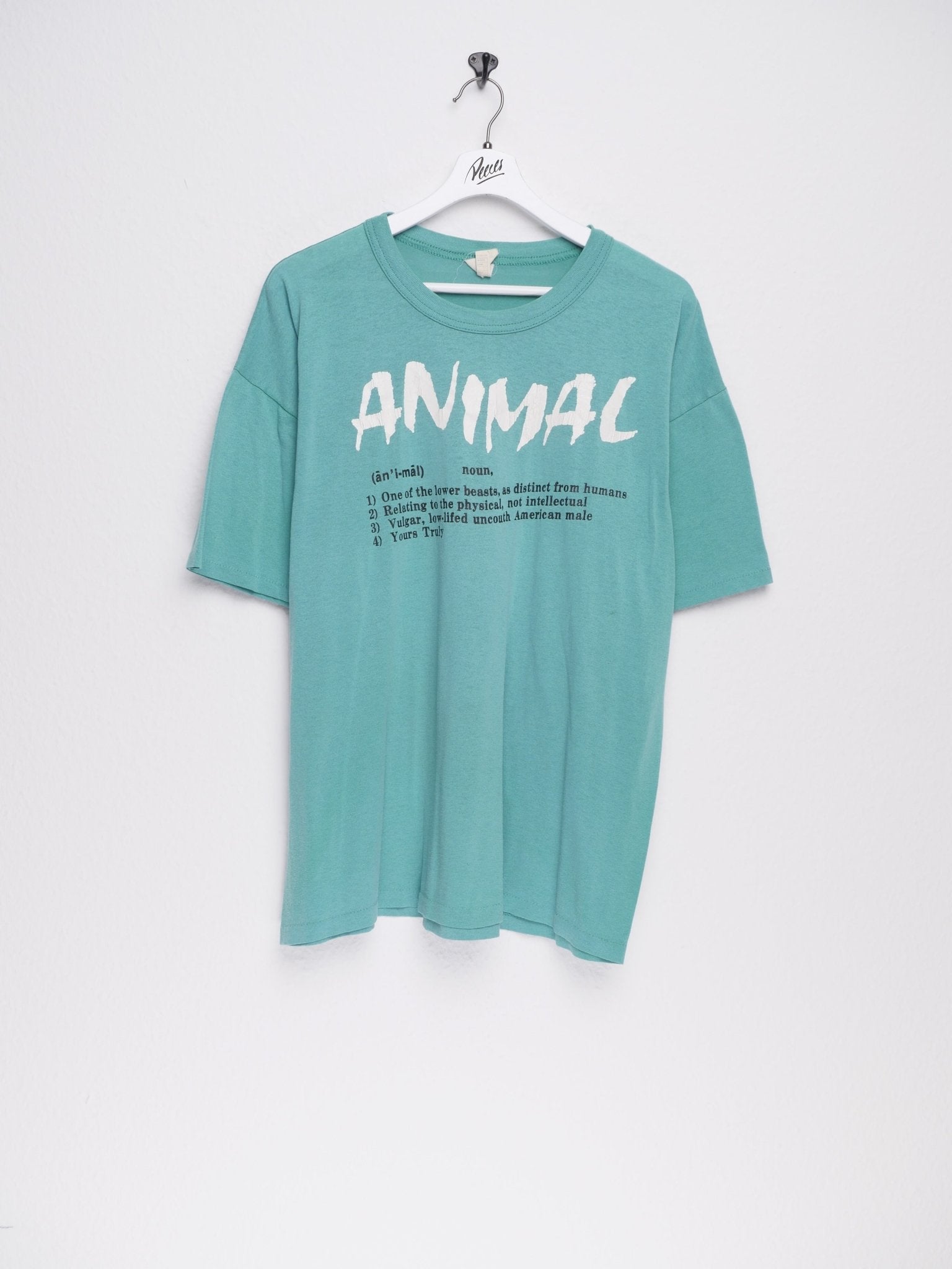 animal printed Spellout Shirt - Peeces