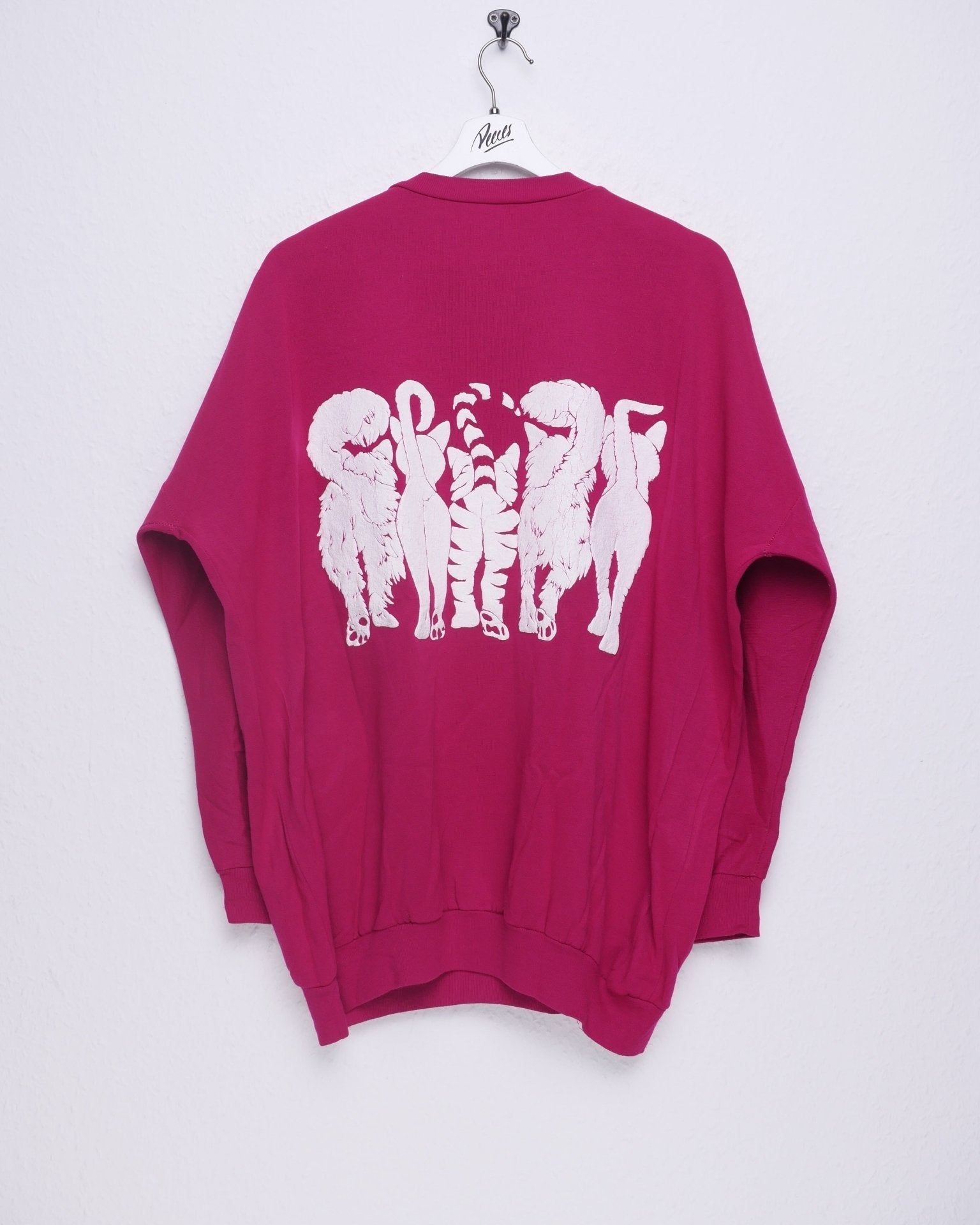 Cats printed Graphic pink Sweater - Peeces