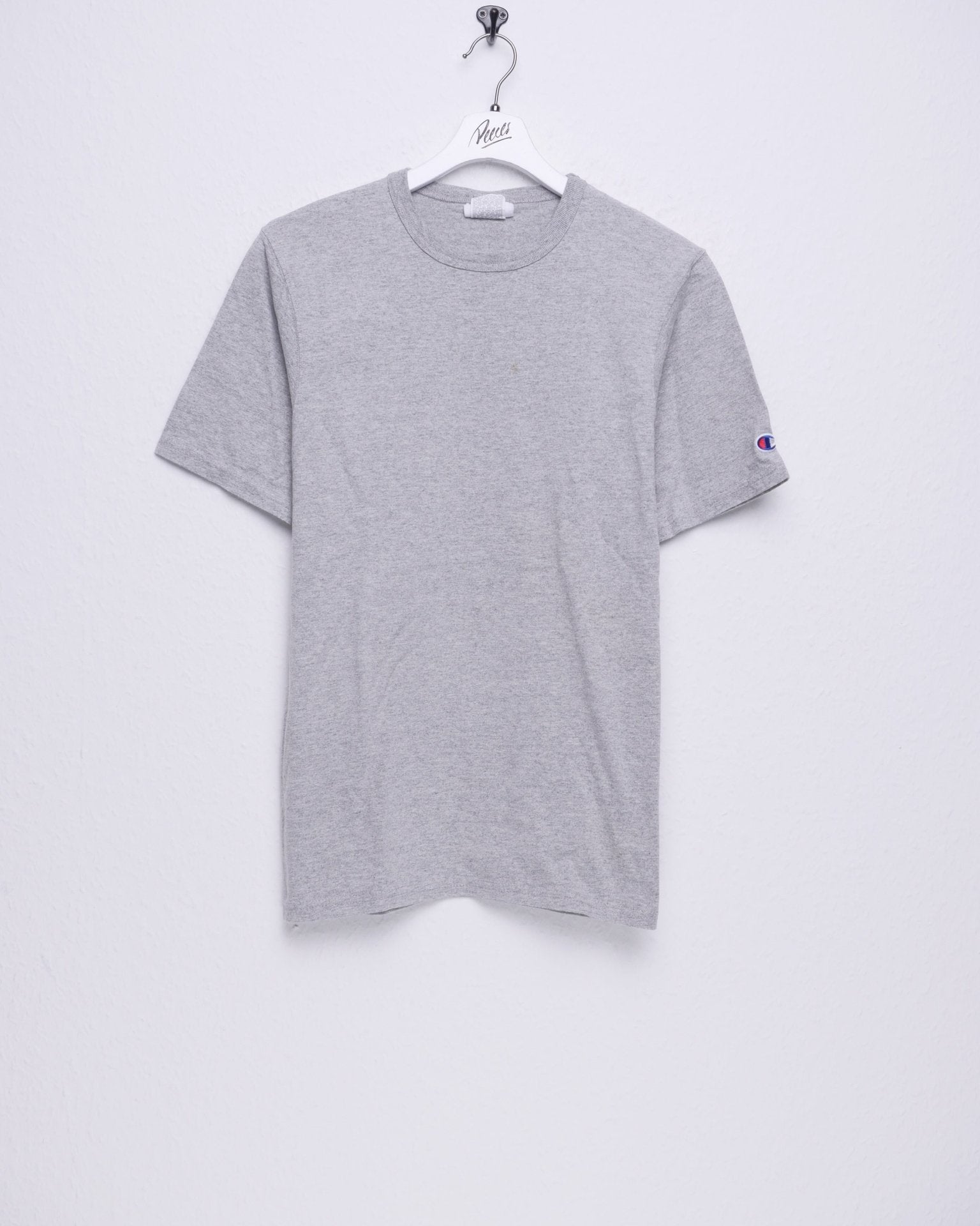 champion embroidered Logo basic grey Shirt - Peeces
