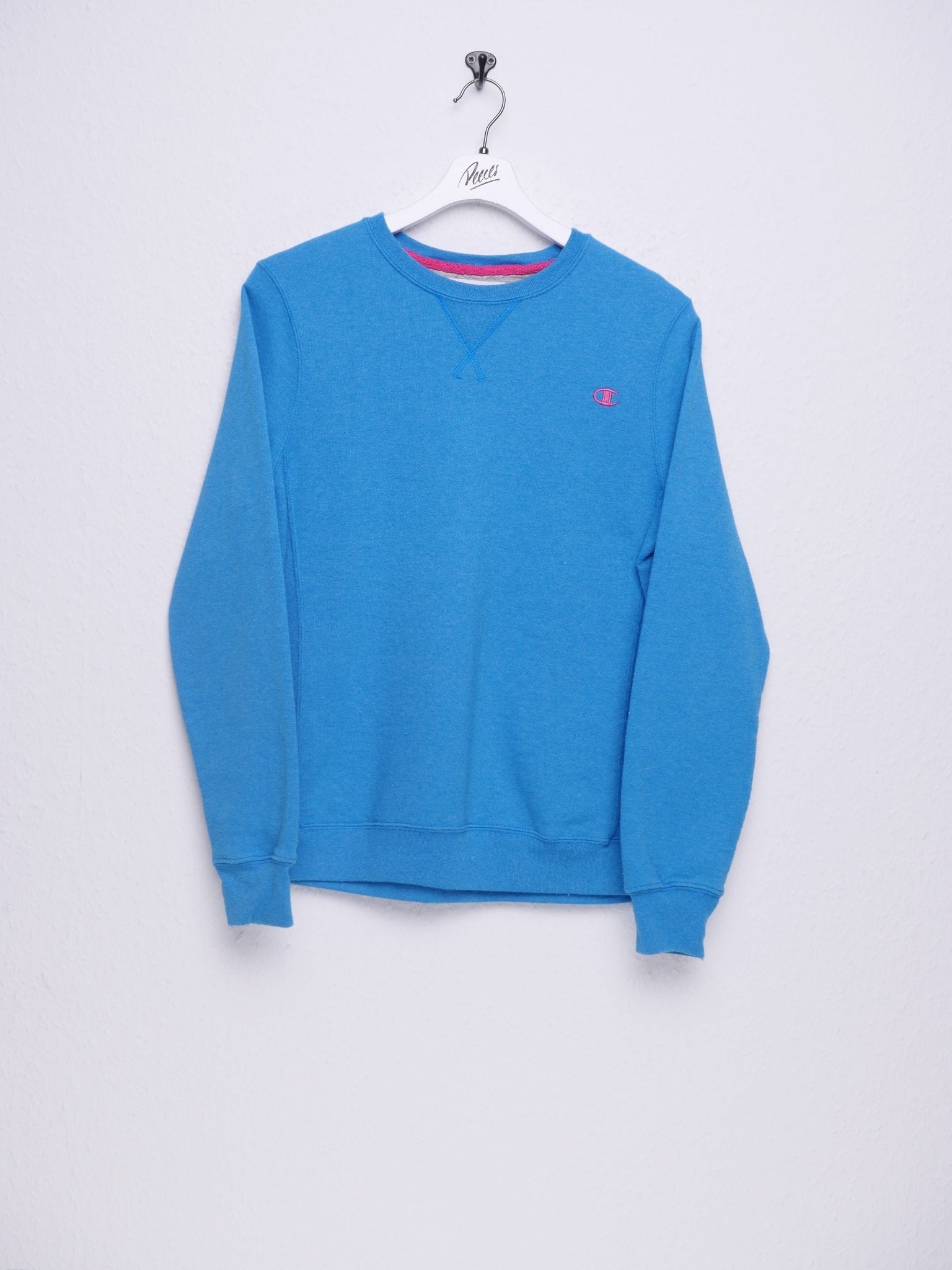 champion embroidered Logo blue basic Sweater - Peeces
