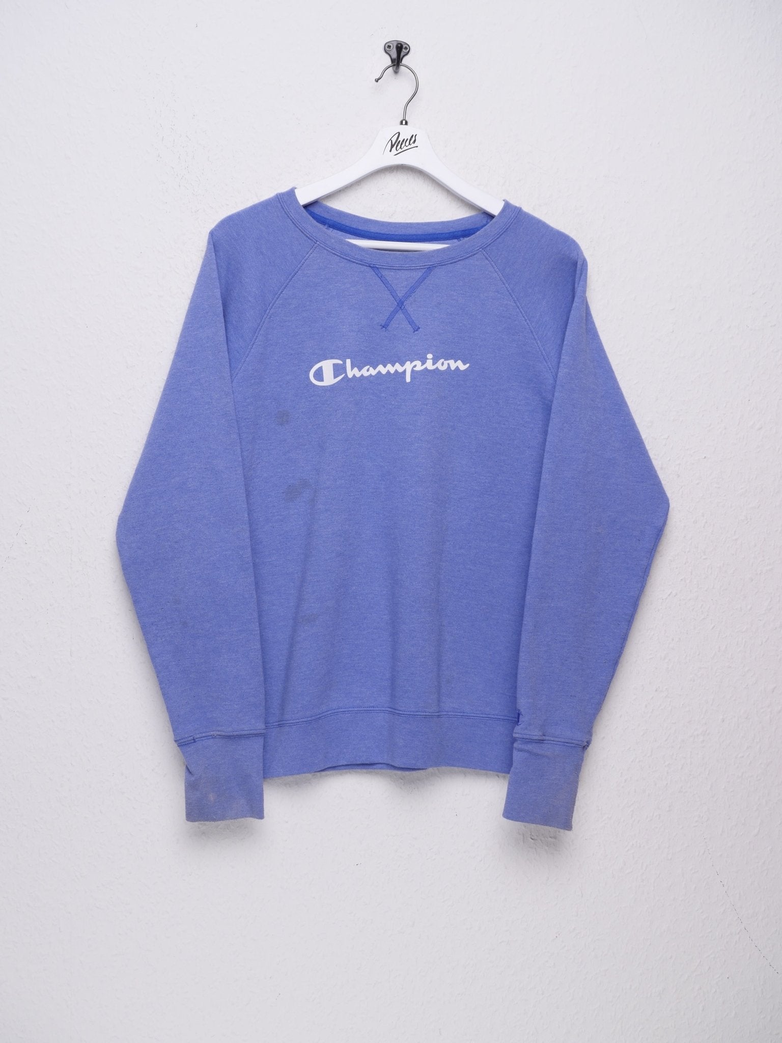 Champion embroidered Logo blue Sweater - Peeces