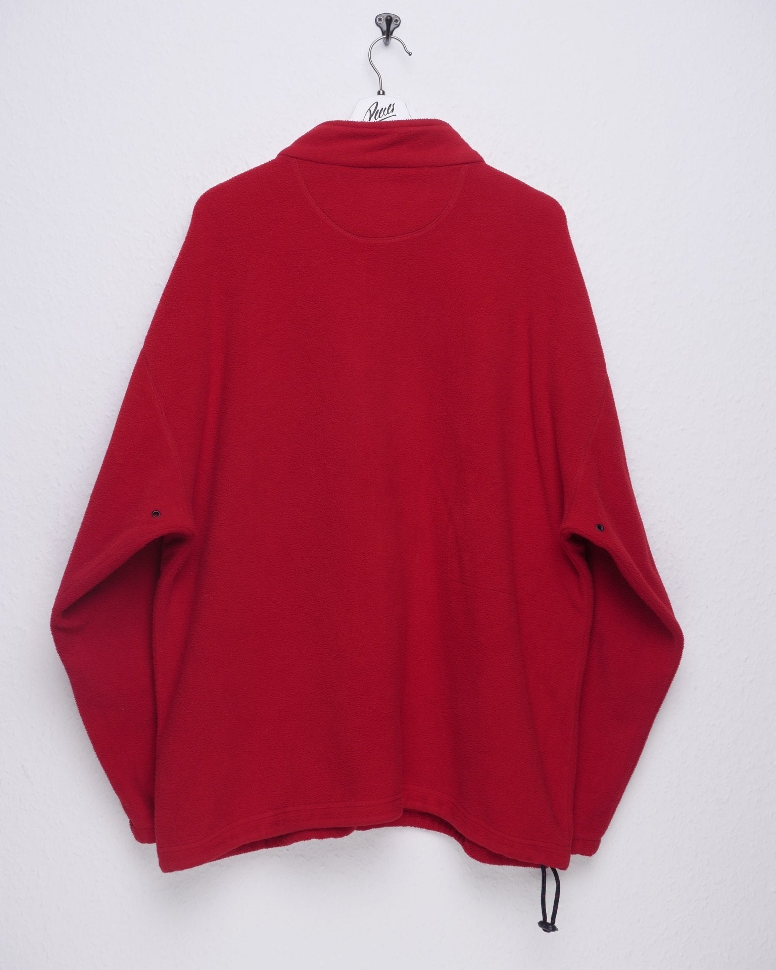 Chaps by Ralph Lauren embroidered Logo red Fleece Zip Sweater - Peeces