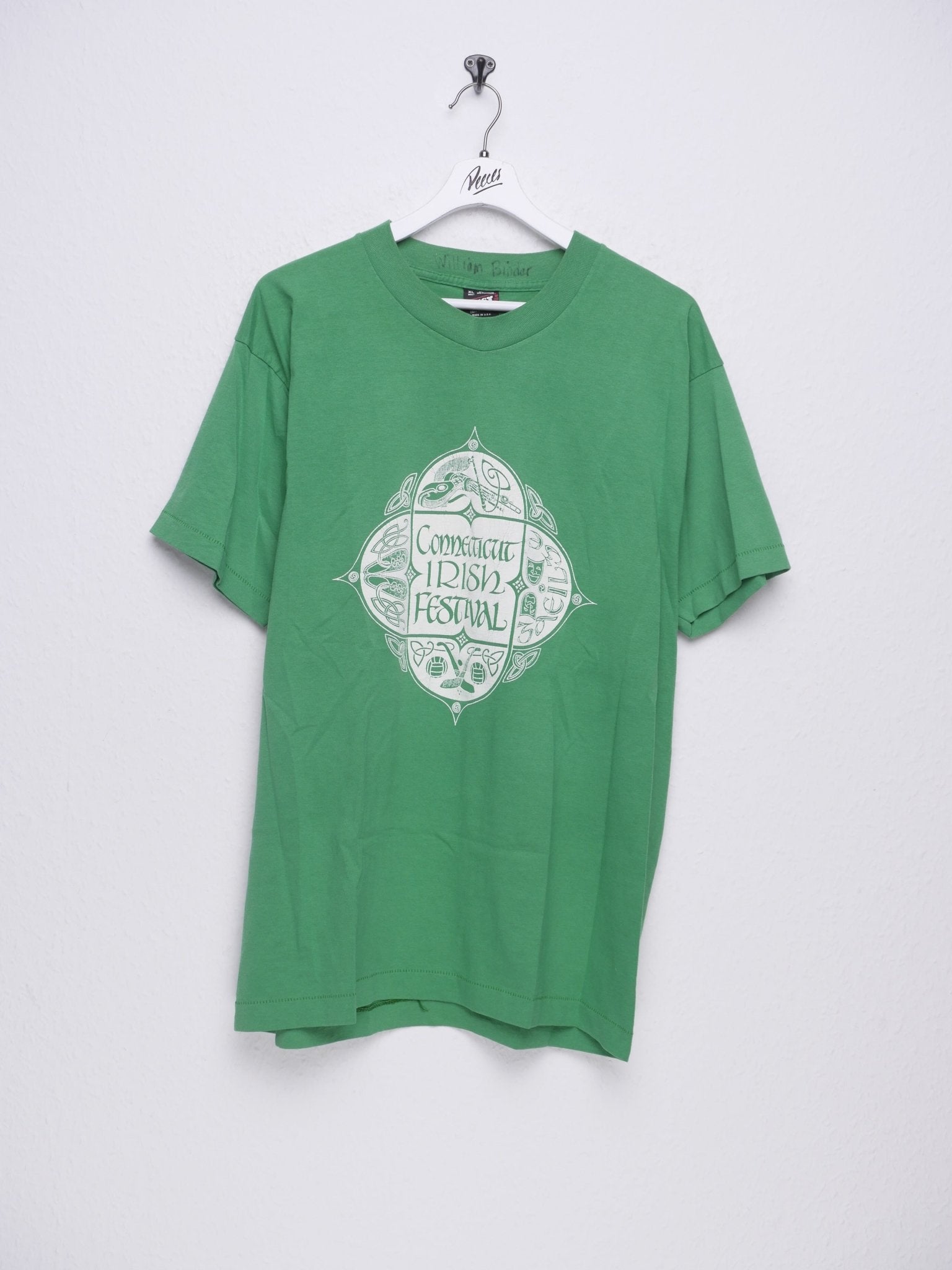 Connecticut Irish Festival printed Graphic green Shirt - Peeces