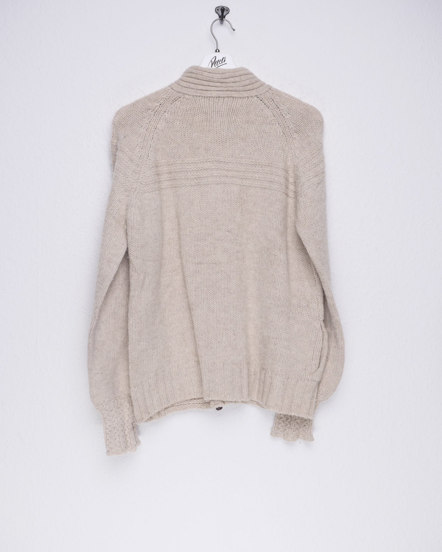 Eddie Bauer knitted beige Vintage Zip Sweater - Peeces